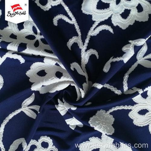 Floral Puff Knit African Print Fabric For Garment